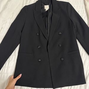 H&M blackf slim-fit blazer